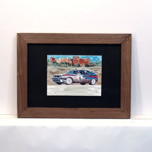 Enmarcado 28x21 listón+tela negra Auriol Lancia Delta